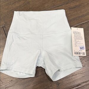 Lululemon Athletica High-Waisted Light Gray Shorts